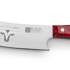 FACA CHEFE elevating cut curva VERMELHO (1) 20 cm INOX SIC