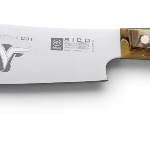 FACA CHEFE elevating cut c/FURO AZUL (1) 20 cm INOX SIC